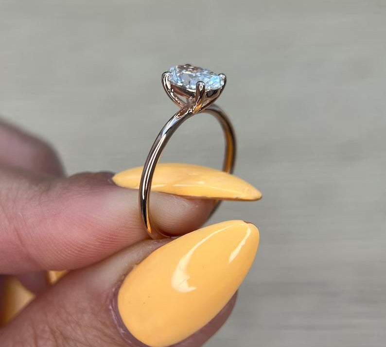 Oval Solitaire Lab Grown Diamond Engagement Ring