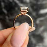 Emerald Solitaire Lab Grown Diamond Engagement Ring