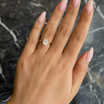 Oval Hidden Halo Lab Grown Diamond Engagement Ring