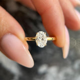 Oval Hidden Halo Lab Grown Diamond Engagement Ring