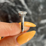 1.50 CT Oval Three Stones Lab Grown Diamond Engagement Ring