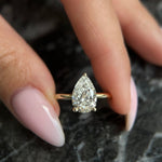 Pear Solitaire Lab Grown Diamond Engagement Ring