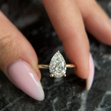 Pear Solitaire Lab Grown Diamond Engagement Ring