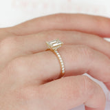 Emerald Pave Lab Grown Diamond Engagement Ring