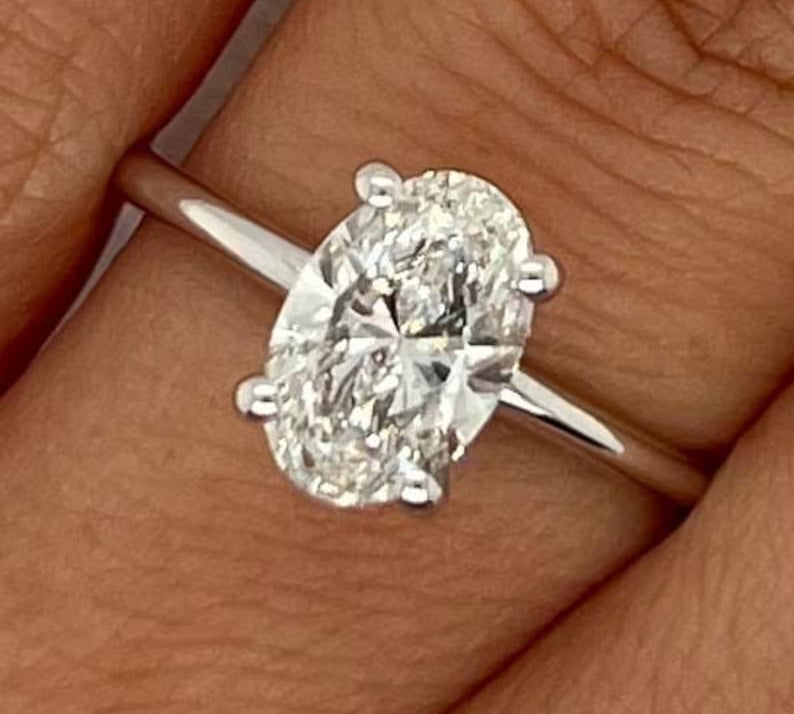 Oval Solitaire Lab Grown Diamond Engagement Ring