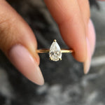 Pear Solitaire Lab Grown Diamond Engagement Ring