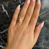 Pear Solitaire Lab Grown Diamond Engagement Ring