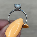 Oval Hidden Halo Lab Grown Diamond Engagement Ring