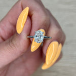 Oval Hidden Halo Lab Grown Diamond Engagement Ring