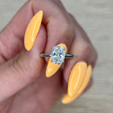 Oval Hidden Halo Lab Grown Diamond Engagement Ring