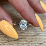 Oval Hidden Halo Lab Grown Diamond Engagement Ring