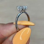 Oval Hidden Halo Lab Grown Diamond Engagement Ring