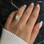 Pear Solitaire Lab Grown Diamond Engagement Ring