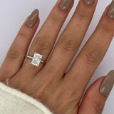 Radiant Solitaire Lab Grown Diamond Engagement Ring