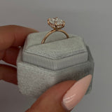 Oval Hidden Halo Lab Grown Diamond Engagement Ring