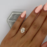 Oval Hidden Halo Lab Grown Diamond Engagement Ring
