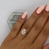 Oval Hidden Halo Lab Grown Diamond Engagement Ring