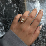 Emerald Bezel Lab Grown Diamond Engagement Ring