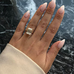 Emerald Solitaire Lab Grown Diamond Engagement Ring