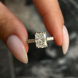 Radiant Pave Lab Grown Diamond Engagement Ring