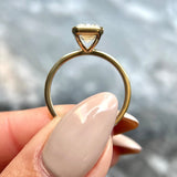 Emerald Bezel Lab Grown Diamond Engagement Ring