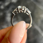 2.0 CT Round Three Stones Lab Grown Diamond Engagement Ring