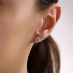 0.2 TCW Round Moissanite Drop Stud Earrings