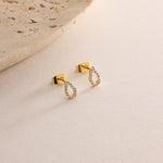 0.2 TCW Round Moissanite Drop Stud Earrings