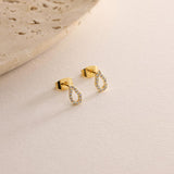 0.2 TCW Round Moissanite Drop Stud Earrings
