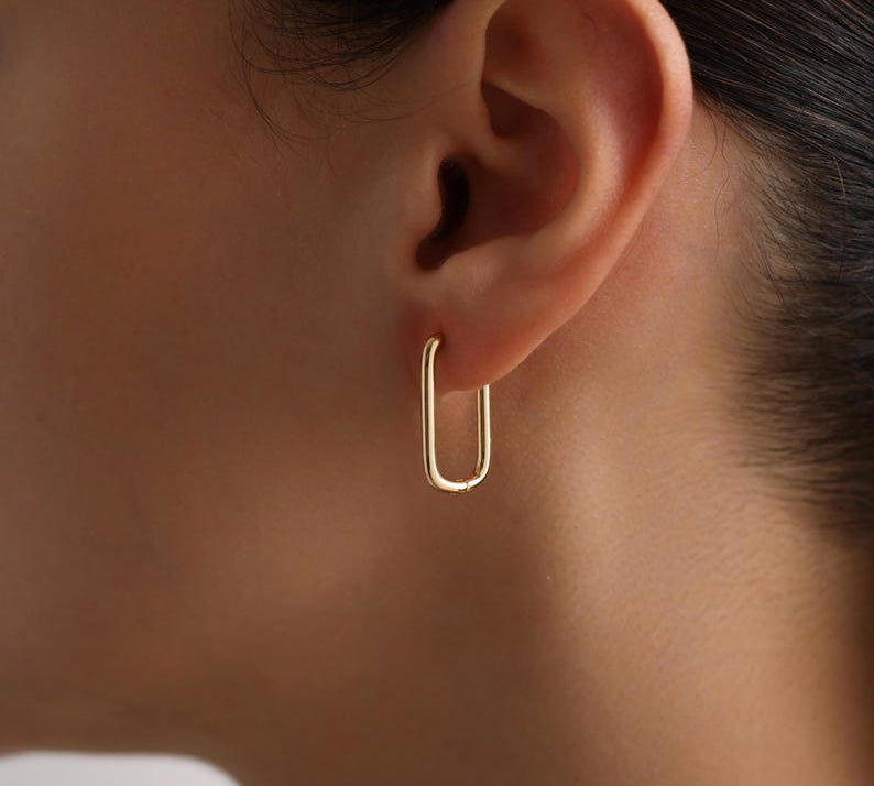 Rectangle Hoop Earrings