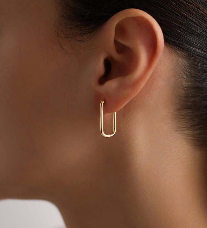 Rectangle Hoop Earrings