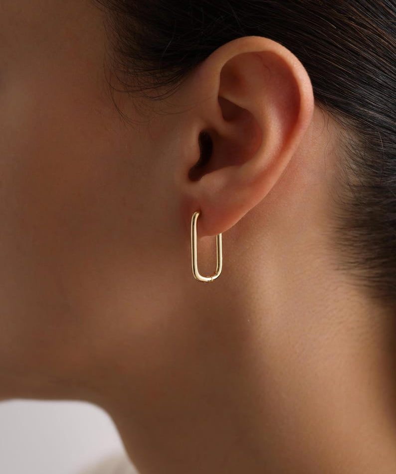 Rectangle Hoop Earrings