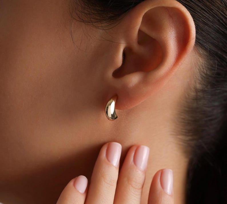 Tear Drop Stud Earrings