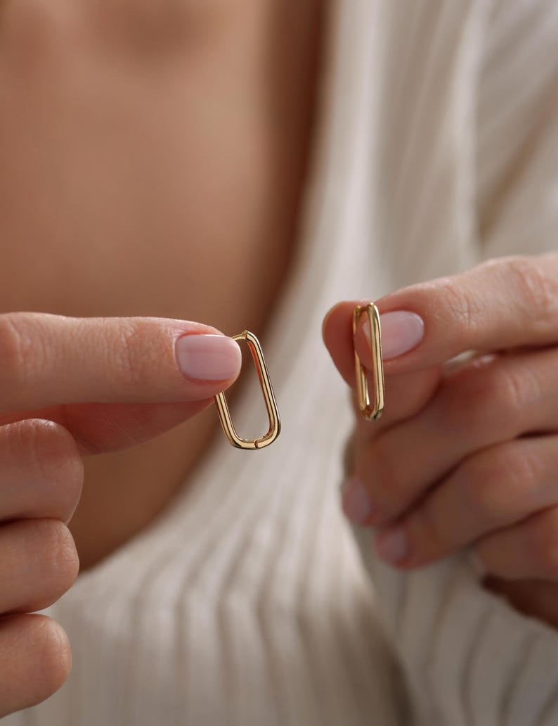 Rectangle Hoop Earrings