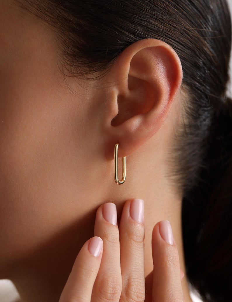 Rectangle Hoop Earrings