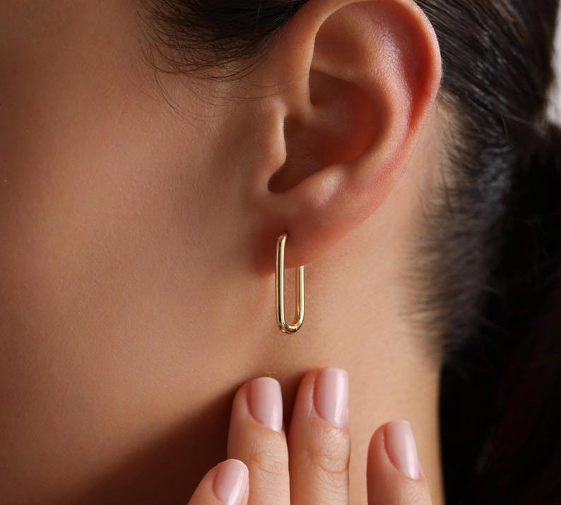 Rectangle Hoop Earrings