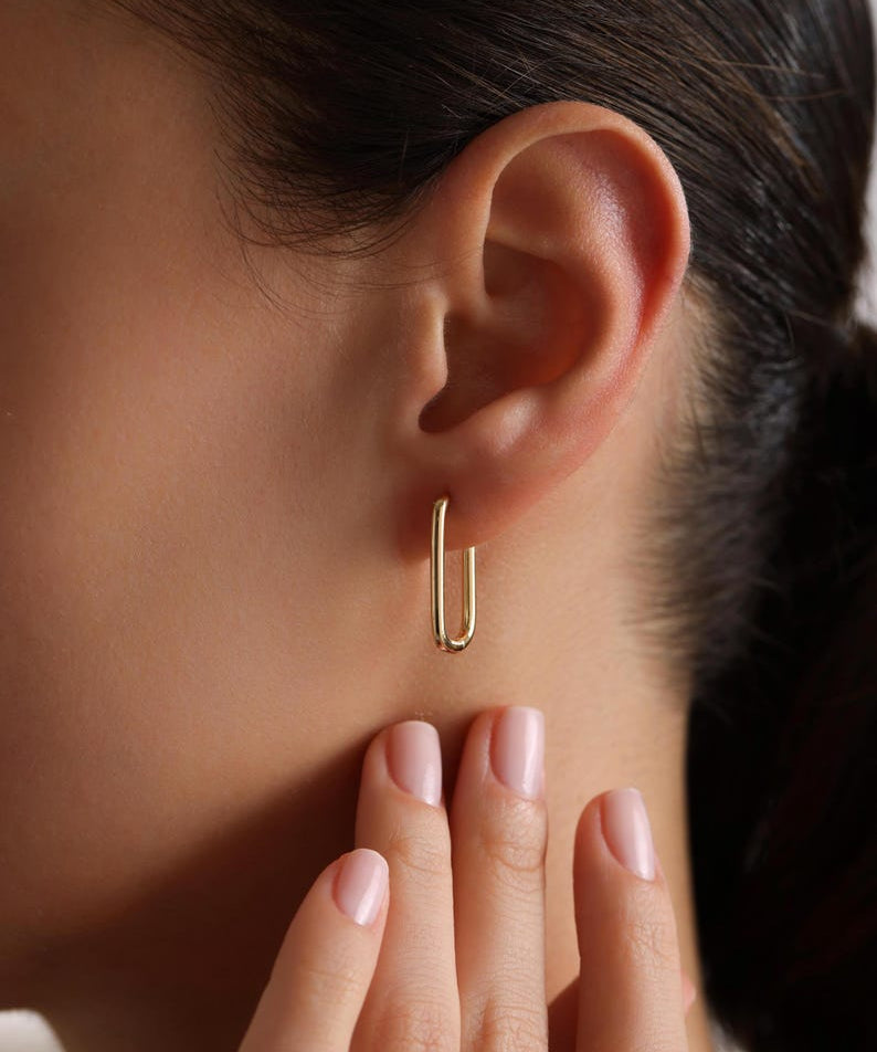 Rectangle Hoop Earrings