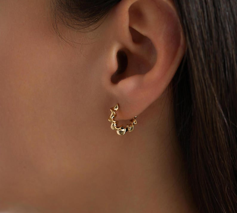 Twisted Spiral Hoop Earrings