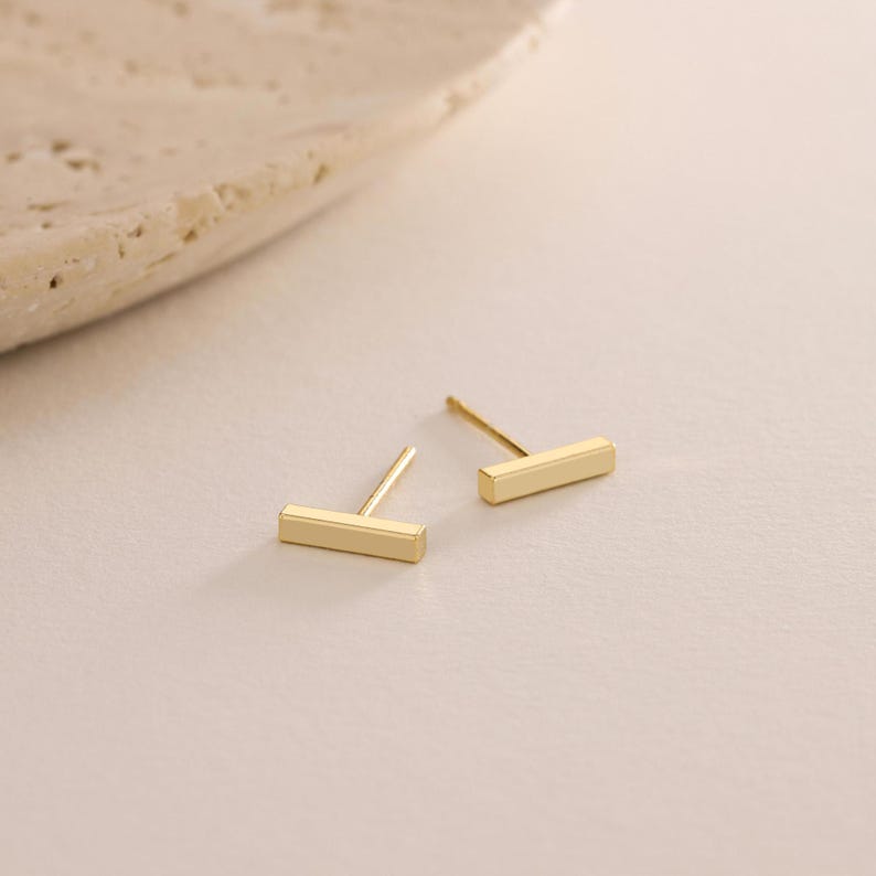 Classic Bar Stud Earrings
