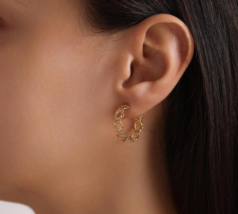 Star of David Hoop Earrings