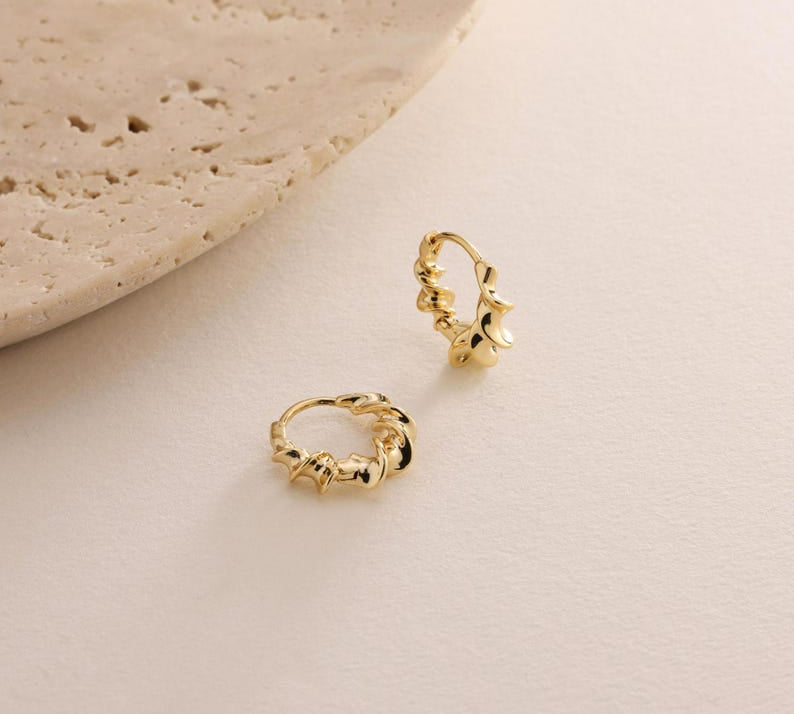 Twisted Spiral Hoop Earrings