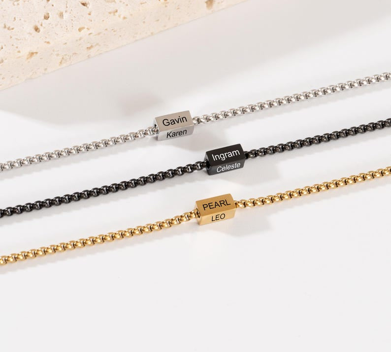 Personalized Name Chain Bracelet For Men