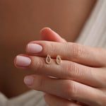 0.2 TCW Round Moissanite Drop Stud Earrings