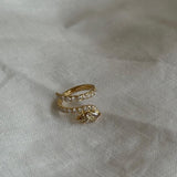1.0 CT Marquise Spiral Lab Grown Champagne Diamond Engagement Ring