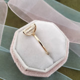 Emerald Hidden Halo Lab Grown Diamond Engagement Ring