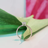 Round Cut Pave Style Lab Grown Diamond Engagement Ring