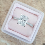 Radiant Hidden Halo Lab Grown Diamond Engagement Ring