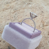 Round Cut Pave Lab Grown Diamond Engagement Ring