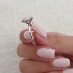 Pear Hidden Halo Lab Grown Diamond Engagement Ring