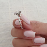 Pear Hidden Halo Lab Grown Diamond Engagement Ring